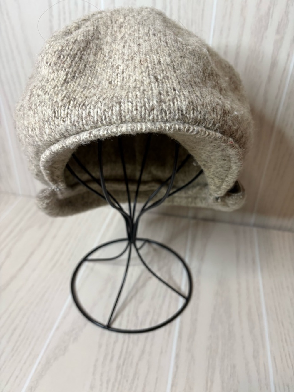 Vintage Wool L.L Bean Cozy Knit Beanie Hat - Neutral Oatmeal
